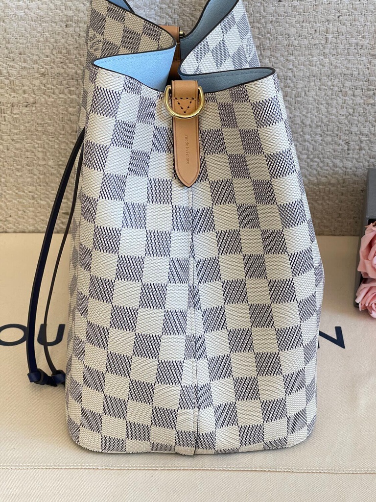 100 Original Louis Vuitton NeoNoe MM Damier Azur